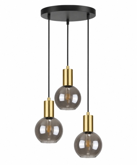 Lampa wisząca 3xE27 SUPRA BLACK/GOLD