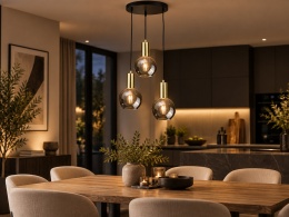 Lampa wisząca 3xE27 SUPRA BLACK/GOLD