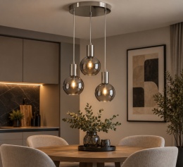 Lampa wisząca 3xE27 SUPRA SILVER