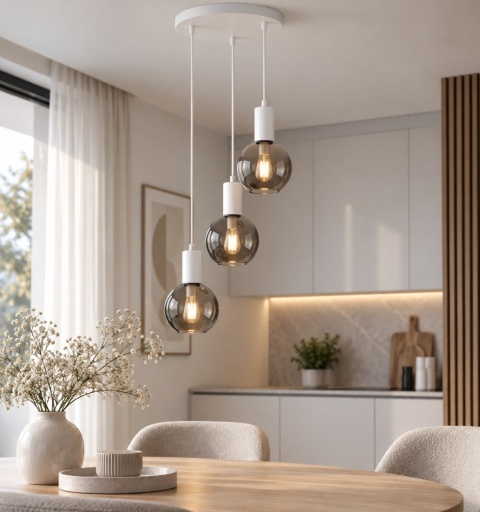 Lampa wisząca 3xE27 SUPRA WHITE