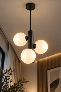 Lampa wisząca 3xE27 TUBE BLACK/WHITE