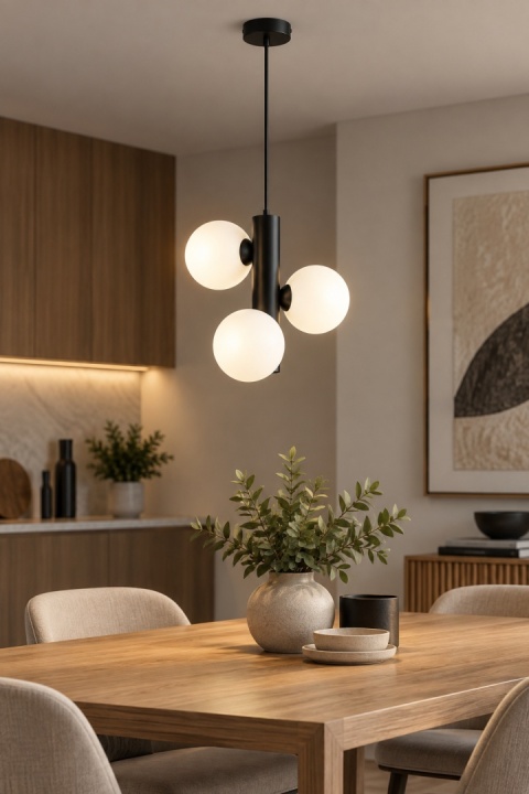 Lampa wisząca 3xE27 TUBE BLACK/WHITE