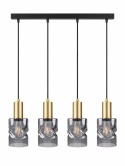 Lampa wisząca 4xE27 CROSS BLACK/GOLD
