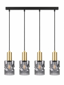 Lampa wisząca 4xE27 CROSS BLACK/GOLD