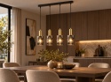 Lampa wisząca 4xE27 CROSS BLACK/GOLD