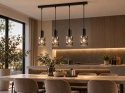 Lampa wisząca 4xE27 CROSS BLACK