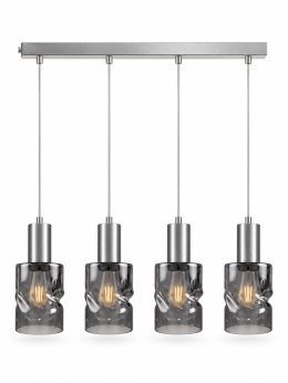 Lampa wisząca 4xE27 CROSS DARK SILVER