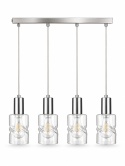 Lampa wisząca 4xE27 CROSS SILVER
