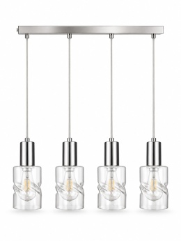 Lampa wisząca 4xE27 CROSS SILVER