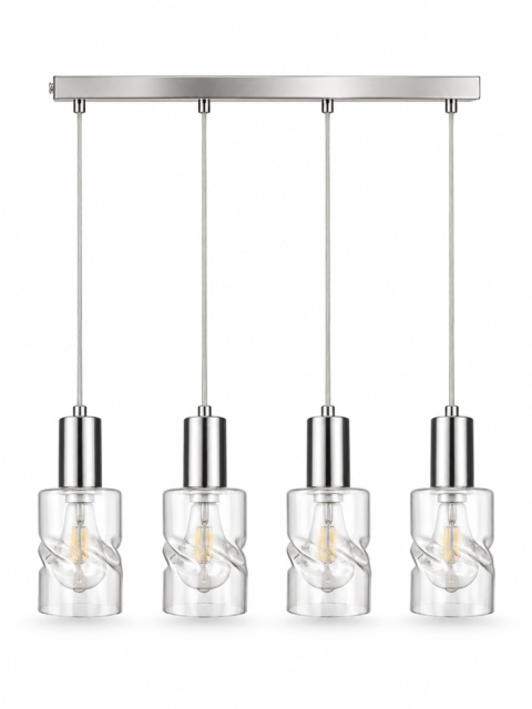 Lampa wisząca 4xE27 CROSS SILVER