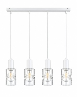 Lampa wisząca 4xE27 CROSS WHITE