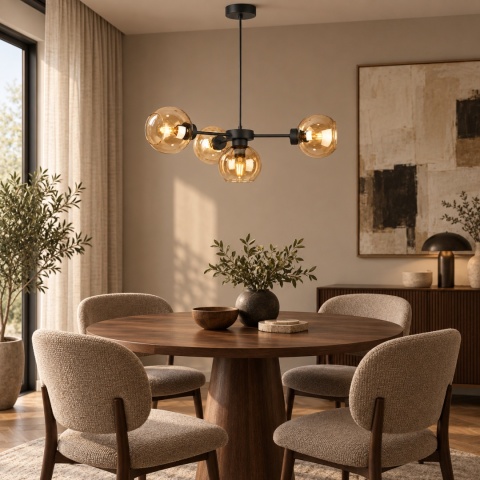 Lampa wisząca 4xE27 Kaliope Honey