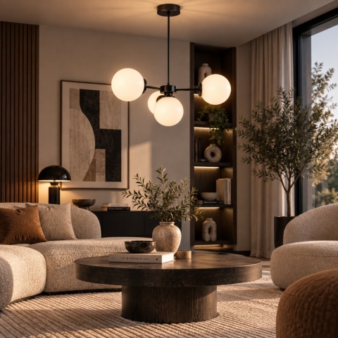 Lampa wisząca 4xE27 Kaliope White