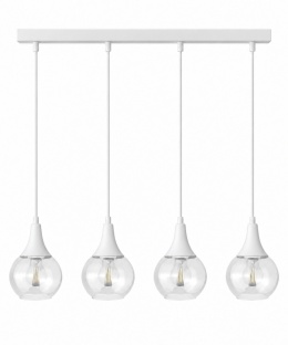 Lampa wisząca 4xE27 LACRIMA CLEAR WHITE