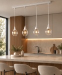 Lampa wisząca 4xE27 LACRIMA CLEAR WHITE