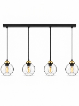 Lampa wisząca 4xE27 MIRAGE BLACK/GOLD