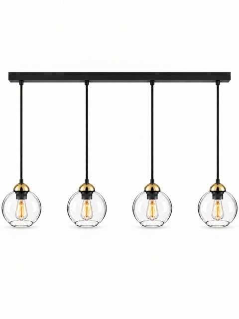 Lampa wisząca 4xE27 MIRAGE BLACK/GOLD