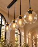 Lampa wisząca 4xE27 MIRAGE BLACK/GOLD
