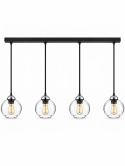 Lampa wisząca 4xE27 MIRAGE BLACK/SILVER