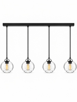 Lampa wisząca 4xE27 MIRAGE BLACK/SILVER