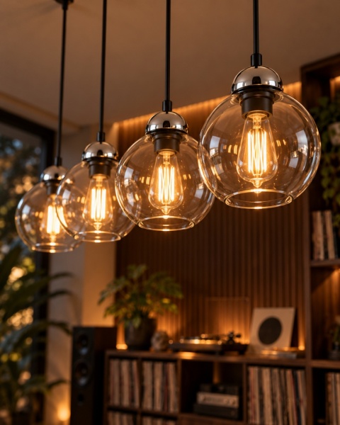 Lampa wisząca 4xE27 MIRAGE BLACK/SILVER