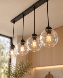 Lampa wisząca 4xE27 MIRAGE BLACK