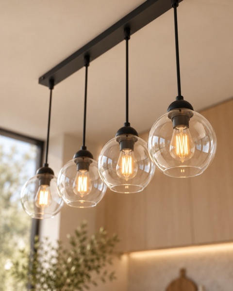 Lampa wisząca 4xE27 MIRAGE BLACK