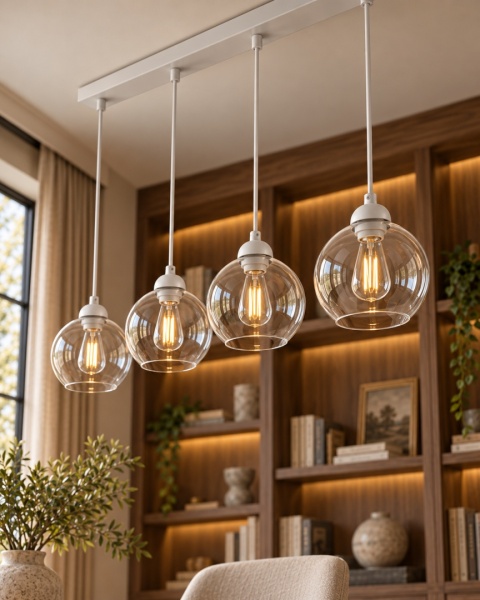 Lampa wisząca 4xE27 MIRAGE WHITE