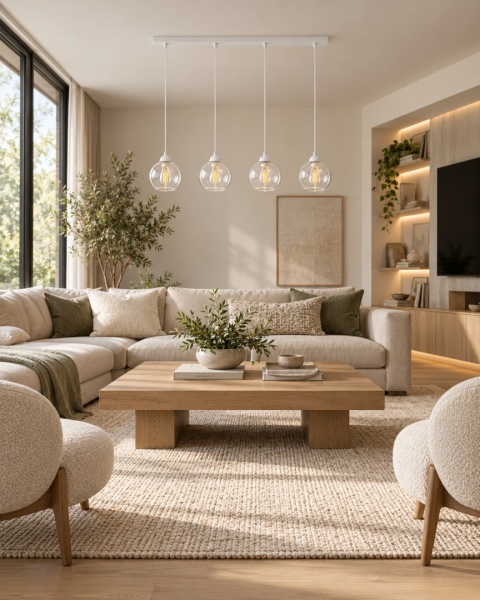 Lampa wisząca 4xE27 MIRAGE WHITE