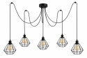 Pendant lamp 5xE27 FOSKAL BLACK