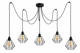 Lampa wisząca 5xE27 FOSKAL BLACK