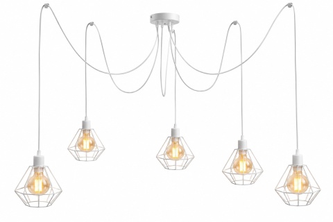 Lampa wisząca 5xE27 FOSKAL WHITE
