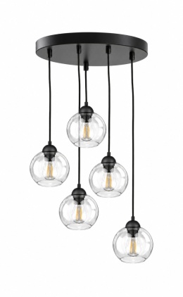 Lampa wisząca 5xE27 MIRAGE BLACK