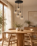 Lampa wisząca 5xE27 MIRAGE BLACK
