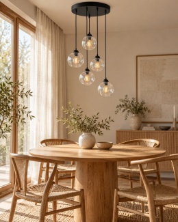 Lampa wisząca 5xE27 MIRAGE BLACK