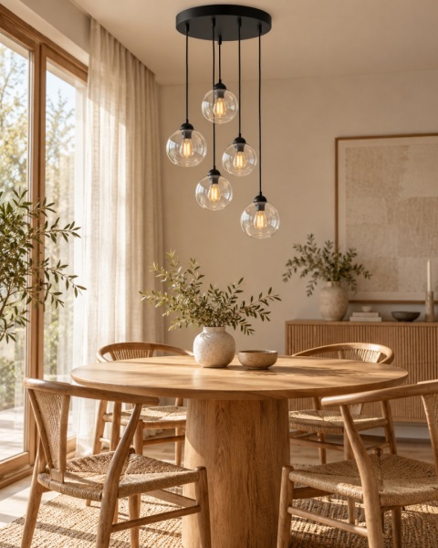 Lampa wisząca 5xE27 MIRAGE BLACK