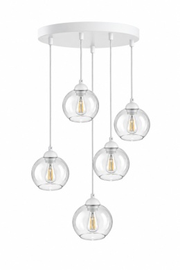 Lampa wisząca 5xE27 MIRAGE WHITE