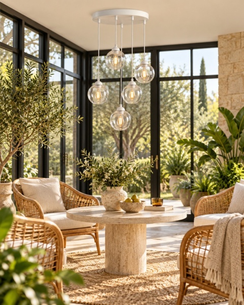 Lampa wisząca 5xE27 MIRAGE WHITE