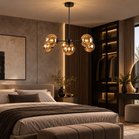 Lampa wisząca 6xE27 Kaliope II Honey