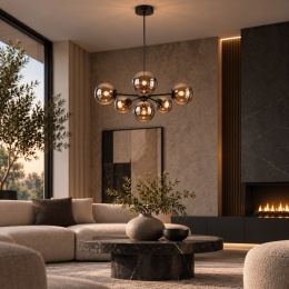 Lampa wisząca 6xE27 Kaliope II Smoky
