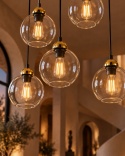 Lampa wisząca 6xE27 MIRAGE BLACK/GOLD