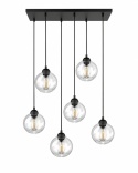 Lampa wisząca 6xE27 MIRAGE BLACK