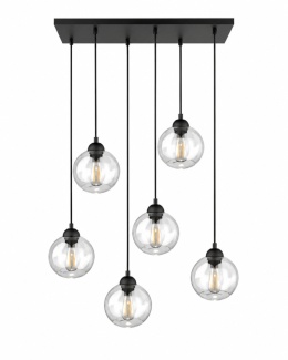 Lampa wisząca 6xE27 MIRAGE BLACK