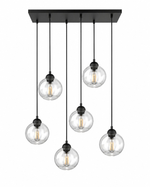 Lampa wisząca 6xE27 MIRAGE BLACK