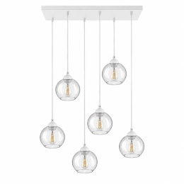 Lampa wisząca 6xE27 MIRAGE WHITE