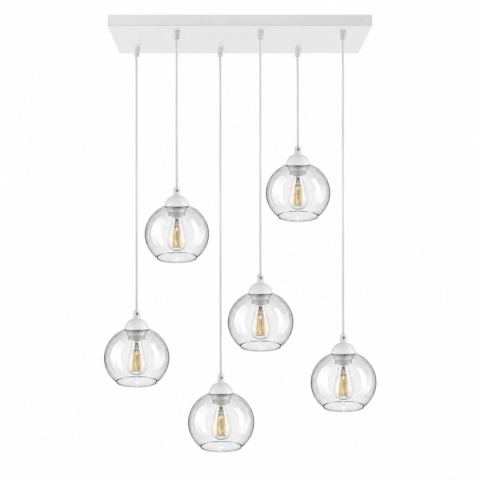 Lampa wisząca 6xE27 MIRAGE WHITE