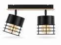 Spot 2xE27 CASA BLACK/WOOD