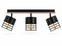 Spot 3xE27 CASA BLACK/WOOD
