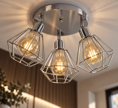 Ceiling Lamp 3xE27 FOSKAL SILVER