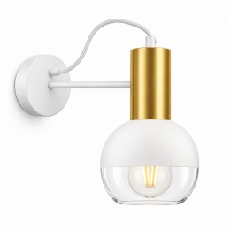 Kinkiet 1xE27 ARNE WHITE/GOLD